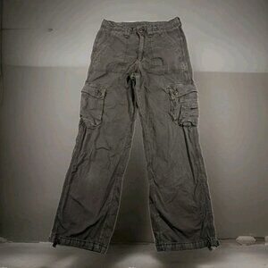 American Eagle Women's Stretch Cargo Pants Women 6 Baggy Black